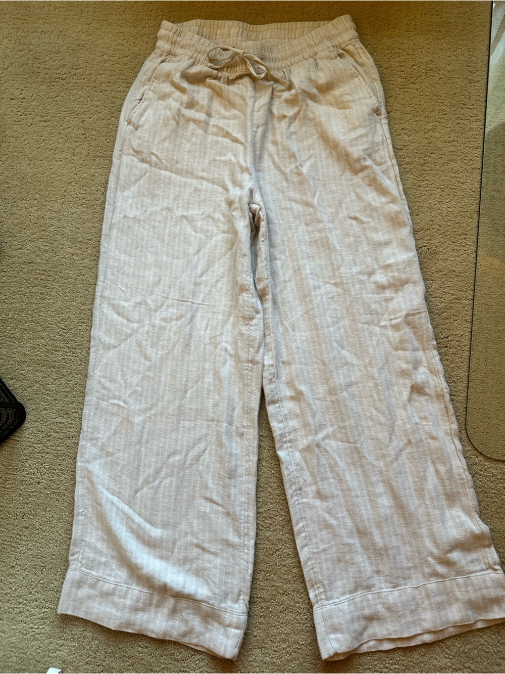 Time & Tru textured linen blend pants